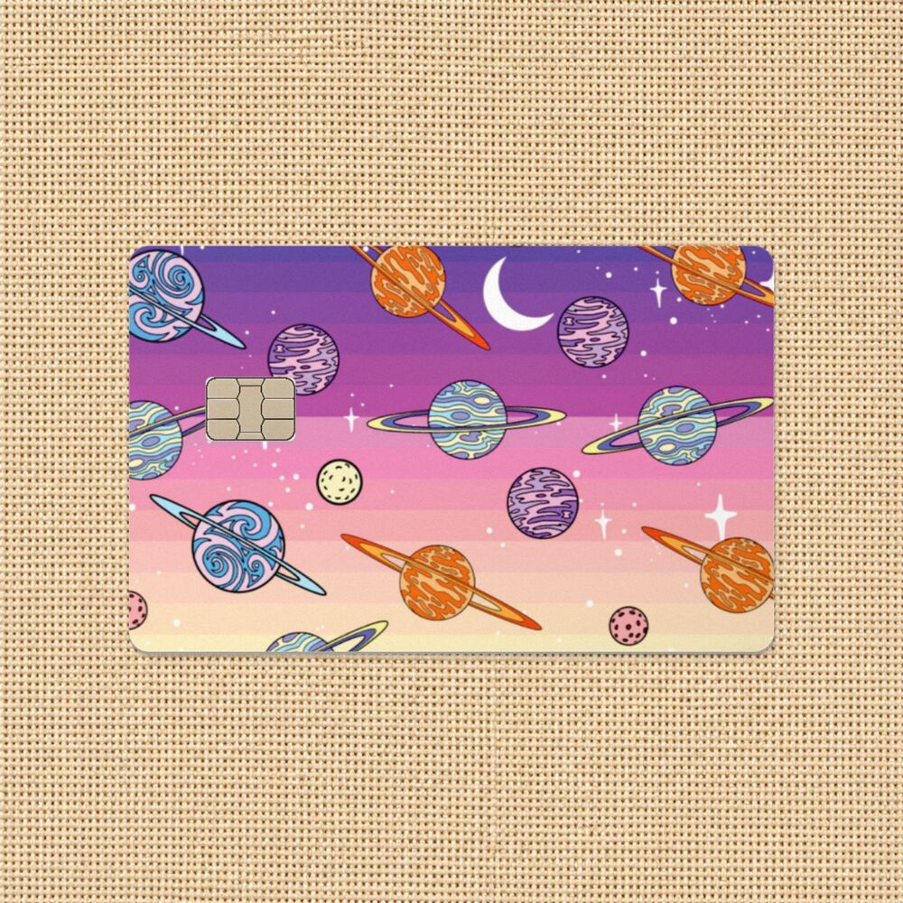 Space Planets Credit Card Skin Decal Sticker Bank Card Accessories Vinyl